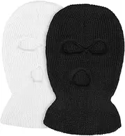 [WATIIFUFU] Full Coverage Knitted Ski Masks Eyes Mouth Holes Warm Face Mask for Outdoor Activities