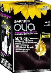 Garnier Olia Permanent Hair Colour 4.15 Iced Chocolate (Ammonia Free, Oil Based)