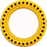 Scooter Perforated Shock-absorbing, Puncture-proof, Explosion-proof Tires, Inflatable And Always Solid Tires Scooter Parts & Accessories(1PC- Yellow)
