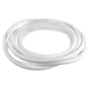 1/2 Inch x 25 Ft Split Wire Loom Tubing , Guard Convoluted Flex, White