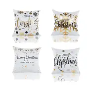 Decorative Gold White Soft Christmas Cushion Covers Cushions & Decorative Pillows