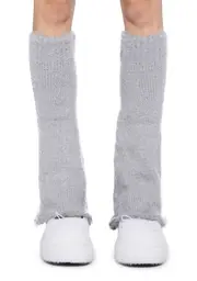 Furry Abyss Leg Warmers- Gray