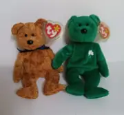 ty beanie babies Erin and Fuzz with ERRORS