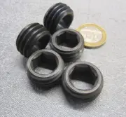 Black Oxide Hollow Jam Set Screws, 7/8"-9 x 7/16" Height, 5 Pieces