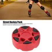 (Red)Hockey Puck Dense Texture Glossy Flat Easy Sliding Plastic Roller Hock FS