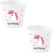 Unicorn Love Egg Cup Set Unicorn with Face »Pink Unicorn« (2 Pieces) Unicorn