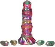 Creature Cocks Iridescent Fantasy Toy with Textured Shaft, Multicoloured Sex Toys Vibrator Dildo Vibrater Sex Toysfemale Adult Toy Rabbit Thrusting Dildo Vibrators For Woman Rabbit Toy Thrusting
