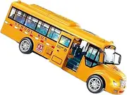 FOYTOKI Boys and Girls Bus Toys Car Toys Lights and Music School Bus Simulation for Toddlers Ages 4-8 Boys' Party Toy