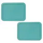 Pyrex 7210 PC 3 Cup Turquoise Lid BPA Free Plastic Food Storage Container