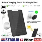 4W Camera Solar Panel For Google Nest Cameras Outdoor Cable Power AU