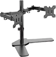 Monitor Arm Dual Monitor Desk Stand, Freestanding Dual Monitor Stand Fits 2 Screens up to 30 inch, 26.4 lbs, VESA Steel Mount Base Fully Adjustable Desk Mount Monitor Mount
