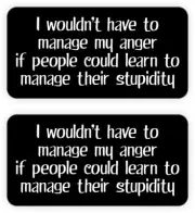 Hard Hat Stickers | MANAGE MY ANGER | Decals Funny Labels Foreman Laborer Welder