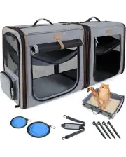 2-in-1 Cat,Dog Carrier for Small Medium Large Pets up to 45 LbS