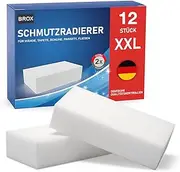 [BROX] Dirt Eraser - 12 x Sponges - Eraser Sponge for White Walls, Shoes and Floors - Robust Magic Sponge Magic Eraser for All Types of Stains (Pack of 12, XXL)