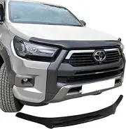 SUERAUTO4X4 Bonnet Protector for Toyota Hilux Accessories 2021-2025 N80 Facelift, Tinted Black Injection Front Bonnet Stone Protector Hood Guard Trim Ute Car Exterior