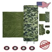 Soft Polyester Toddler Nap Mat - Machine Washable with Removable Pillow Included