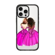 iPhone 16 Pro Max Impact Case Pink Dress Pretties BFF Fashion Illustration Case