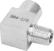 ViaGasaFamido BSPP Socket on The Outer Thread Angle Connection Fast Clutch Connection Pipe Screw Adapter Quick for Air Oil (1/8")
