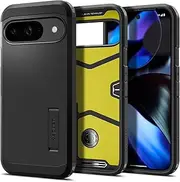SPIGEN Tough Armor for Google Pixel 9/9 Pro Case, TPU Body PC Back Extreme Impact Foam Technology, Heavy Duty Shock Absorption Raised Edge Hard Kickstand Cover - Black