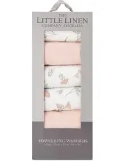 [The Little Linen Company] Towelling Wash Cloth Harvest Bunny 6 Pack in Pink