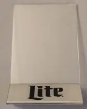 LOT of 10 ~ MILLER LITE Beer Table Top Sign 2 Sided Menu Holder Acrylic NEW