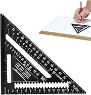 Framing Square | Drawing Measuring Ruler,7 Inch Triangle Aluminum Alloy High Precision Construction Carpenters Framing Square for Engineer