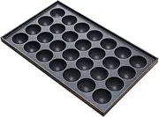 CHICAMPERA 1Pc Nonstick Cast Aluminum Baking Tray for Fish Balls Quail Eggs Cavity Pan Lightweight Easy to Clean for Home Cooking and DIY Treats