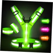 Led Light Up Running Vest Reflective Vest for Runners Night Walking,