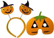 [OATIPHO] Halloween Purge Mask Hair Bow Party Headwear Simulation Pumpkin Headband Cosplay Hair Clasp