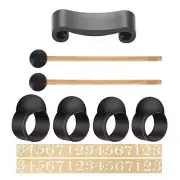 9PCS Tongue Drum Accessories W/ Mallets Finger Picks Sleeves Notes Stickers A8S7