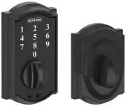 Schlage BE375-CAM Black Camelot Touch Keyless Electronic Deadbolt