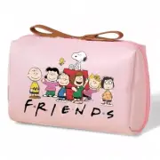 Pink Makeup Bag Snoopy & Friends Peanuts Gang Charlie Brown Lucy Linus Sally