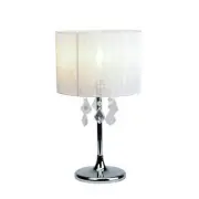 Paris Crystal Table Lamp - White