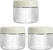 3 Pack-Glass Mason Jars, Overnight Oats Container with Screw Lid Airtight, Salad Dressing Chia Pudding Sauce Sugar Yogurt Storage Containers, Condiment Spice Canning Jars(9.8oz-3 Pack White)