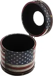 HEALEEP Elegant Round Tissue Box Holder Decorative Paper Case Dispenser for Car Restaurant and Home