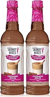 Jordan's Skinny Syrups, Cinnamon Dolce Coffee Syrup, Sugar Free, Zero Calorie Drink Flavoring & Mixes, 25.4 Ounces (Pack of 2)