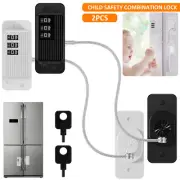 2Pcs Refrigerator Lock Self Adhesive Fridge Combination Lock Child Safe jeHfY