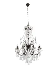 Rustique 8 Light Chandelier in Bronze
