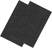 2pc Striped Mats for Front Door Absorbent and Non Mat Water Absorbing Suitable for Indoor Entryway