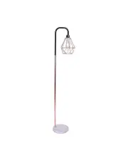 [Sarantino] Geometric Rose Gold Floor Lamp with Marble Base