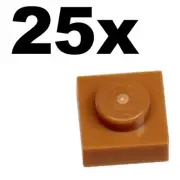 NEW LEGO - PLATES - 1 x 1 - Nougat Medium plate x 25 - 1x1