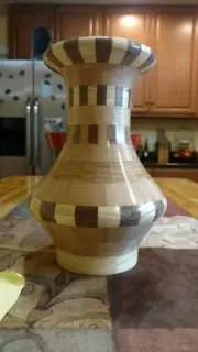 V301 Handcrafted Turned Segmented Vase" 288 pcs, One of a Kind
