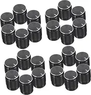 SWOOMEY 24Pcs Volume Control Knob Potentiometer Knobs for Audio Devices Durable Black for Guitar and Instrument Accessories