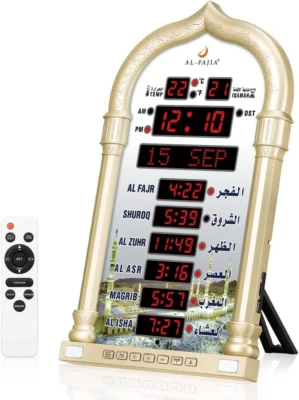 Athan Clock for Prayer LED Digital Muslim Clock Islamic Wall Clock,Prayer Times