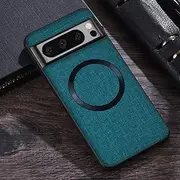 [FIFTHAVE] Magnetic Mobile Phone Case Google Pixel 8 Pro Case Compatible with MagSafe, Hard Case Protective Case Google 8 Pro Hard PC Case Slim Matte Cover Thin Soft TPU Scratch-Resistant Bumper 6.7