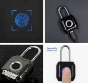 Smart Fingerprint Lock Padlock Waterproof Anti Theft Luggage Drawer Safety Trip