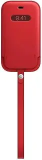 Apple Leather Sleeve with MagSafe (for iPhone 12 Mini) - (Product) RED