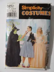 Simplicity 0632 pattern costume wizard of oz for adults size Y 18,20,22 new