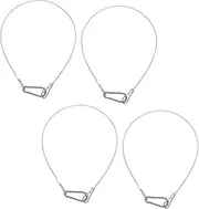 iplusmile 4pcs Stainless Steel Locking Cable Heavy Duty Security Wire Lock for Luggage Stage Lights Plant Lights Flexible