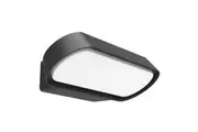 GLANS Wall Light Surface Mounted 7W Rectangular Dark Grey 3000K IP65 Opal Diffuser Rounded 180LM